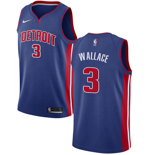 Pistons Ben Wallace #3 Durable 2024 Icon NBA Swingman Jersey Blue