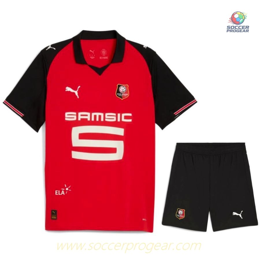 Stade Rennais Home Soccer Jersey Set Youth Team Jersey 2025-2026