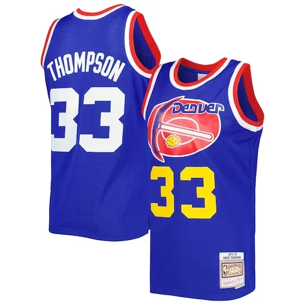 Official David Thompson DEN Basketball Jersey - Team Colors