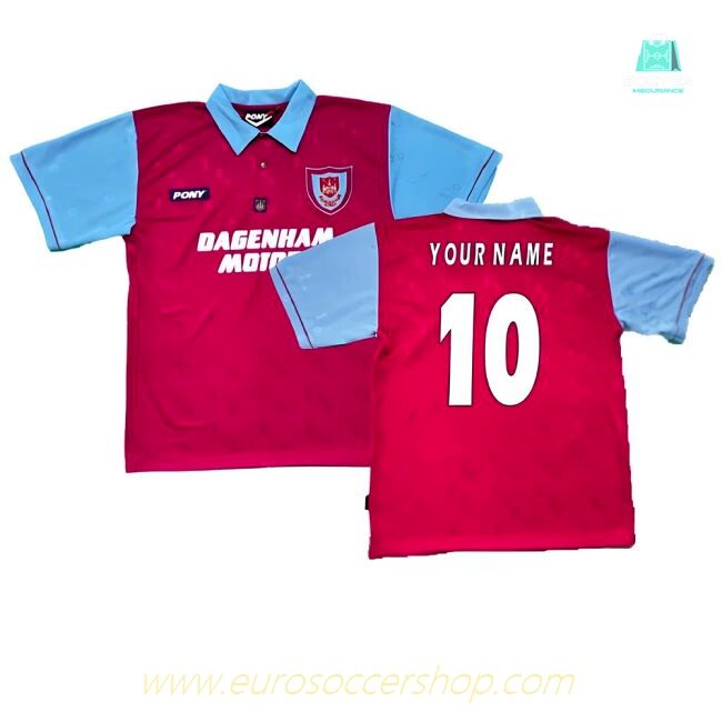 1995-1996 West Ham Centenary Pony Home Shirt (Your Name)