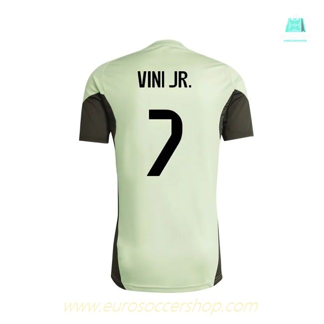2025-2026 Real Madrid Training Tee (Almost Lime) - Kids (Vini Jr. 7)