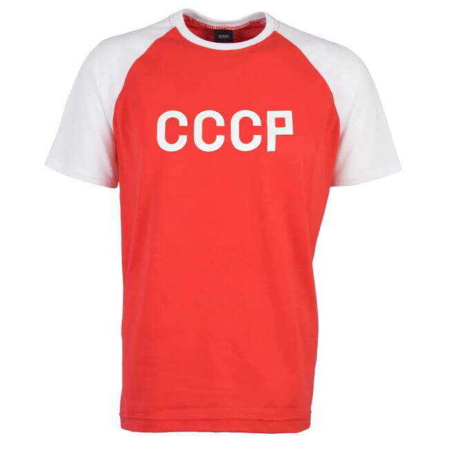 Soviet Union (Cccp) Raglan Sleeve Red/White T-Shirt Premium