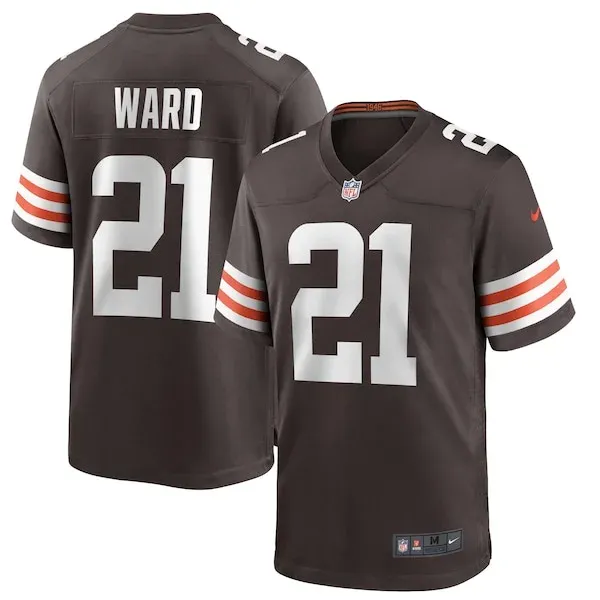 None Denzel Ward Game Jersey - Brown | NFL Player Jersey | NFL Footbal