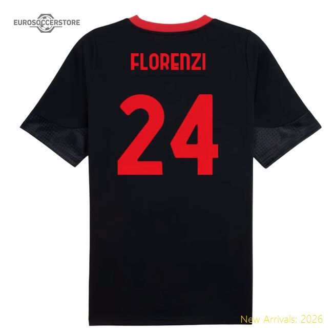2025-2026 Ac Milan Training Football Jersey (black) (florenzi 24)