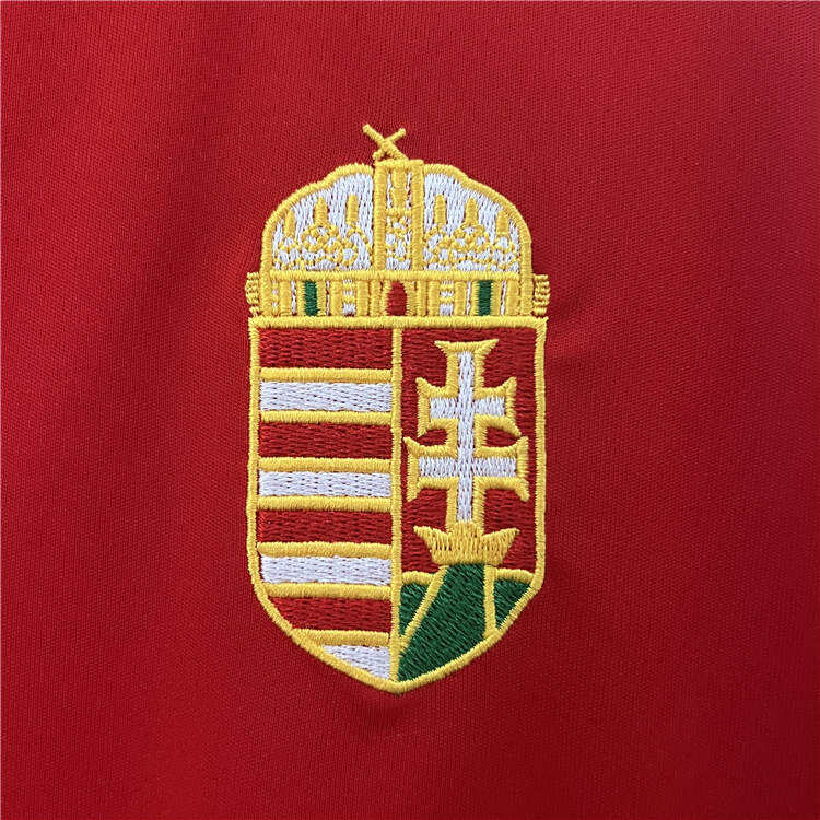 UEFA Euro 2024 Hungary Home Red Soccer Jersey Football Shirt -