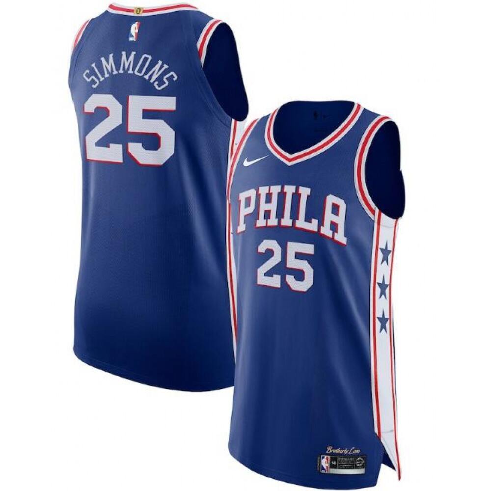 Fan Favorite Performance Men's 76ers #25 Ben None Basketball Jersey