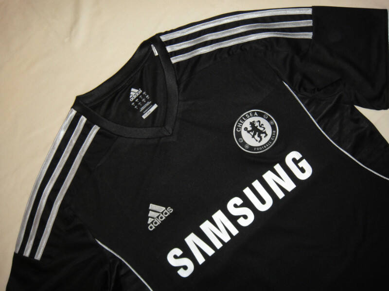 13-14 Chelsea Black Away Soccer Jersey Kit ShirtShort - Official