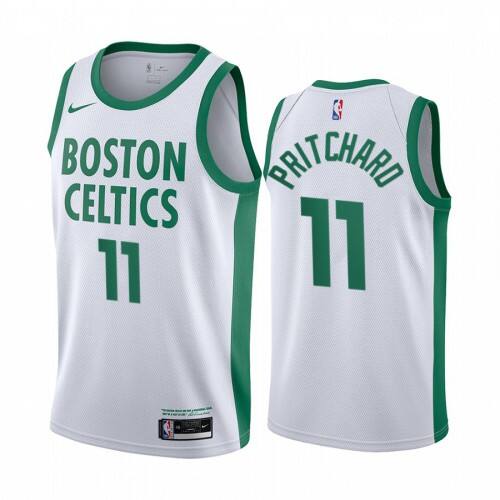 Celtics #11 Payton Pritchard Top-Grade 2020 City NBA Jersey - White