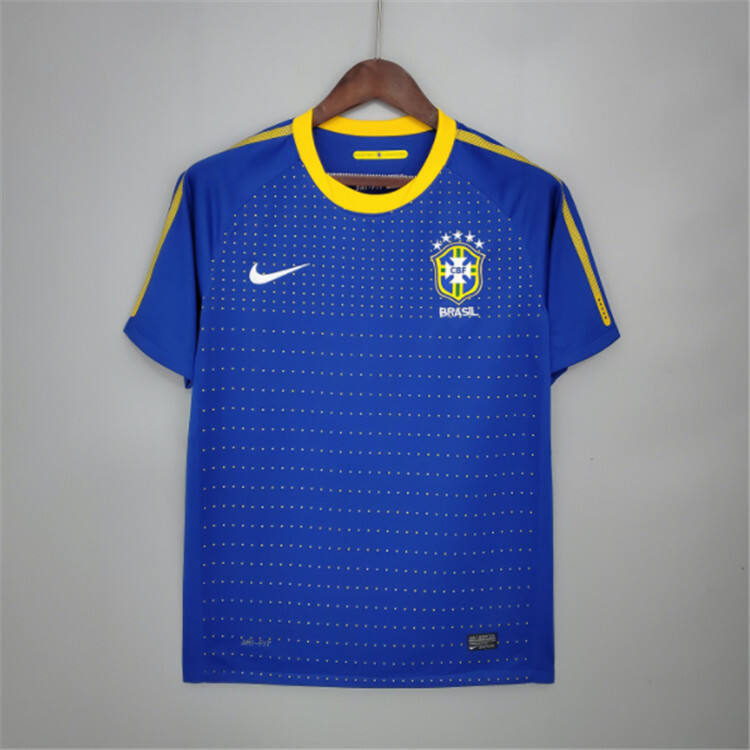 Brazil Retro Soccer Jersey 2010 Away Blue Football Shirt - Official