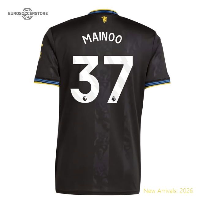 Premium 2025-2026 Manchester United Third Shirt (mainoo 37) - Premium