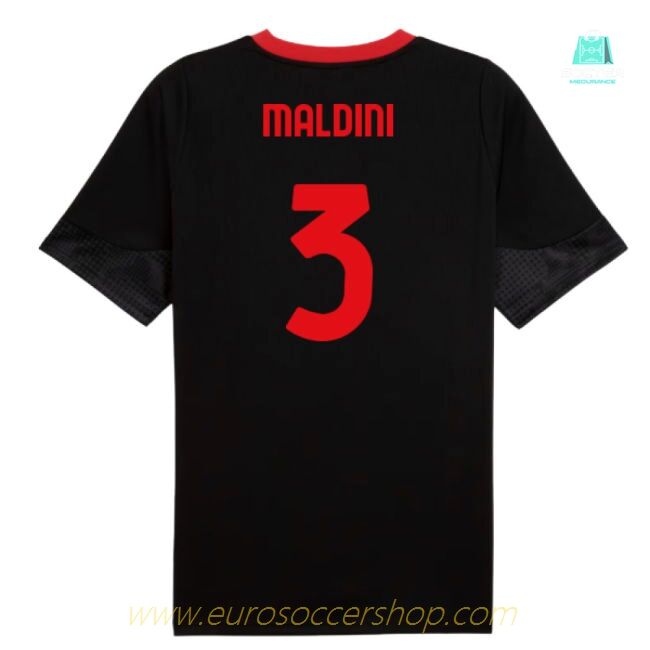 2025-2026 AC Milan Training Jersey (Black) (Maldini 3)