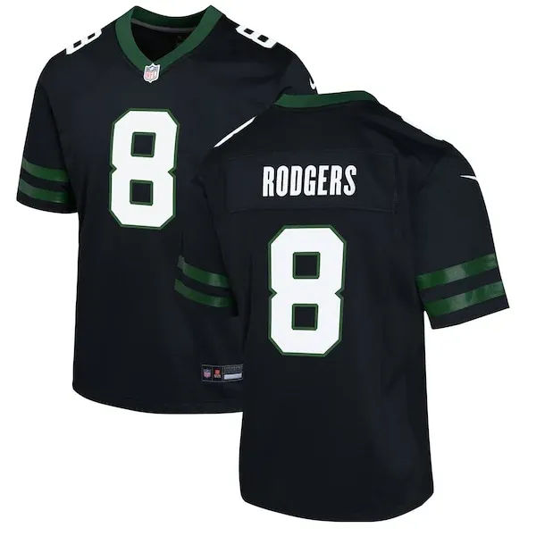 None Aaron Rodgers Game Jersey - Black | NFL Player Jersey | NFL Footb