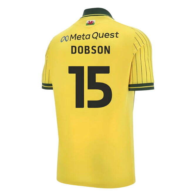 Original 2025-2026 Wrexham Away Shirt (Dobson 15) Kit Durable Material