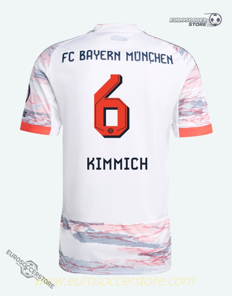 Away Jersey of Bayern Munich for Kimmich, Number 6, Season 25-26