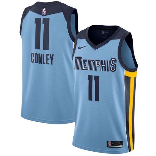 MEM #11 Mike Conley High-Quality 2024 Statement NBA Jersey - Blue