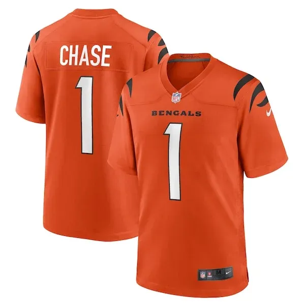 None Chase Cincinnati Game Jersey - Orange | NFL Player Jersey