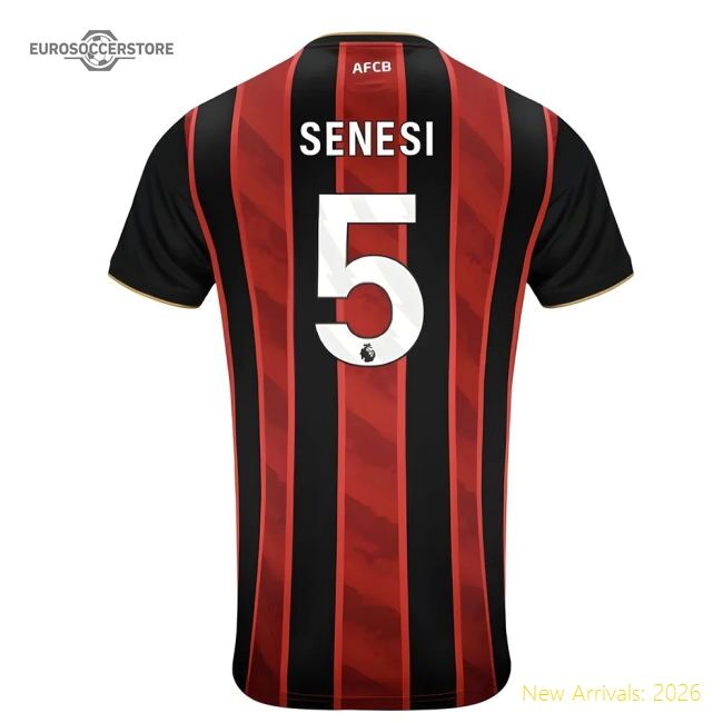 Bournemouth Top Flight Senesi Home Official Jersey Thermal Technology