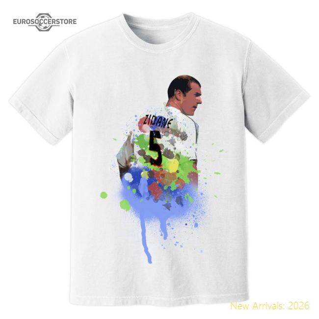 Zinedine Zidane Real Madrid Art T-shirt (white) - Concept Creation