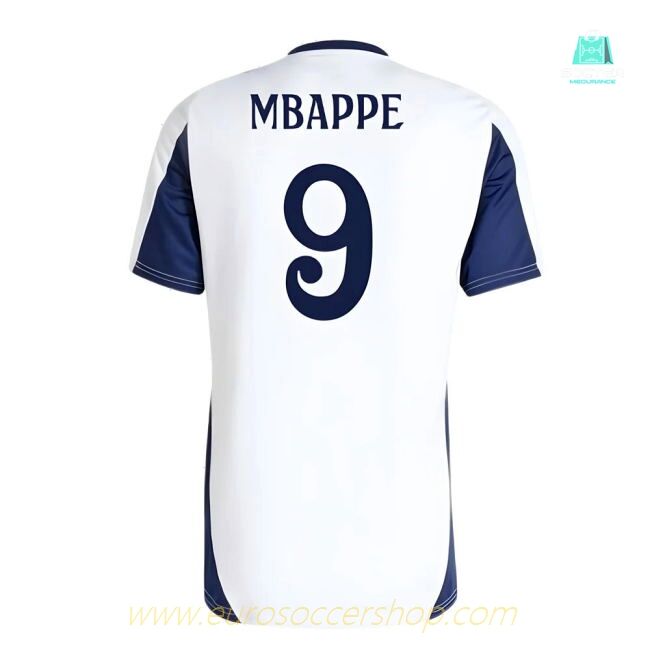 2024-2025 Real Madrid Training Tee (White) (Mbappe 9)