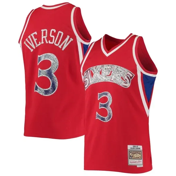 Allen Iverson PHI Swingman Jersey - vintage Basketball - Red