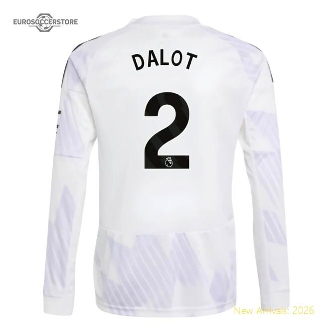 Authentic 2025-2026 Man Utd Long Sleeve Away Shirt (kids) (dalot 2)
