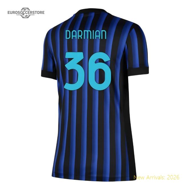 Premium 2025-2026 Inter Milan Home Shirt (womens) (darmian 36)