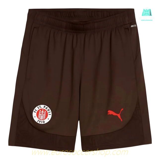 2024-2025 St Pauli Training Shorts (Dark Chocolate)