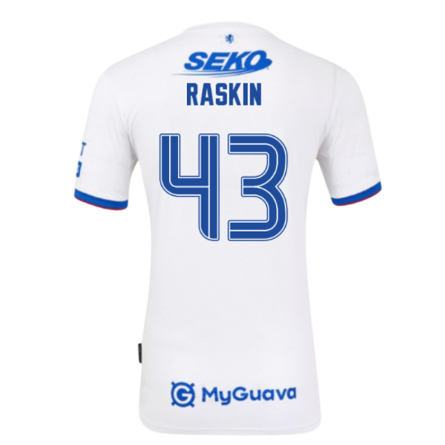 Modern 2025-2026 Rangers High Quality Away Away Raskin 43 - Ibrox