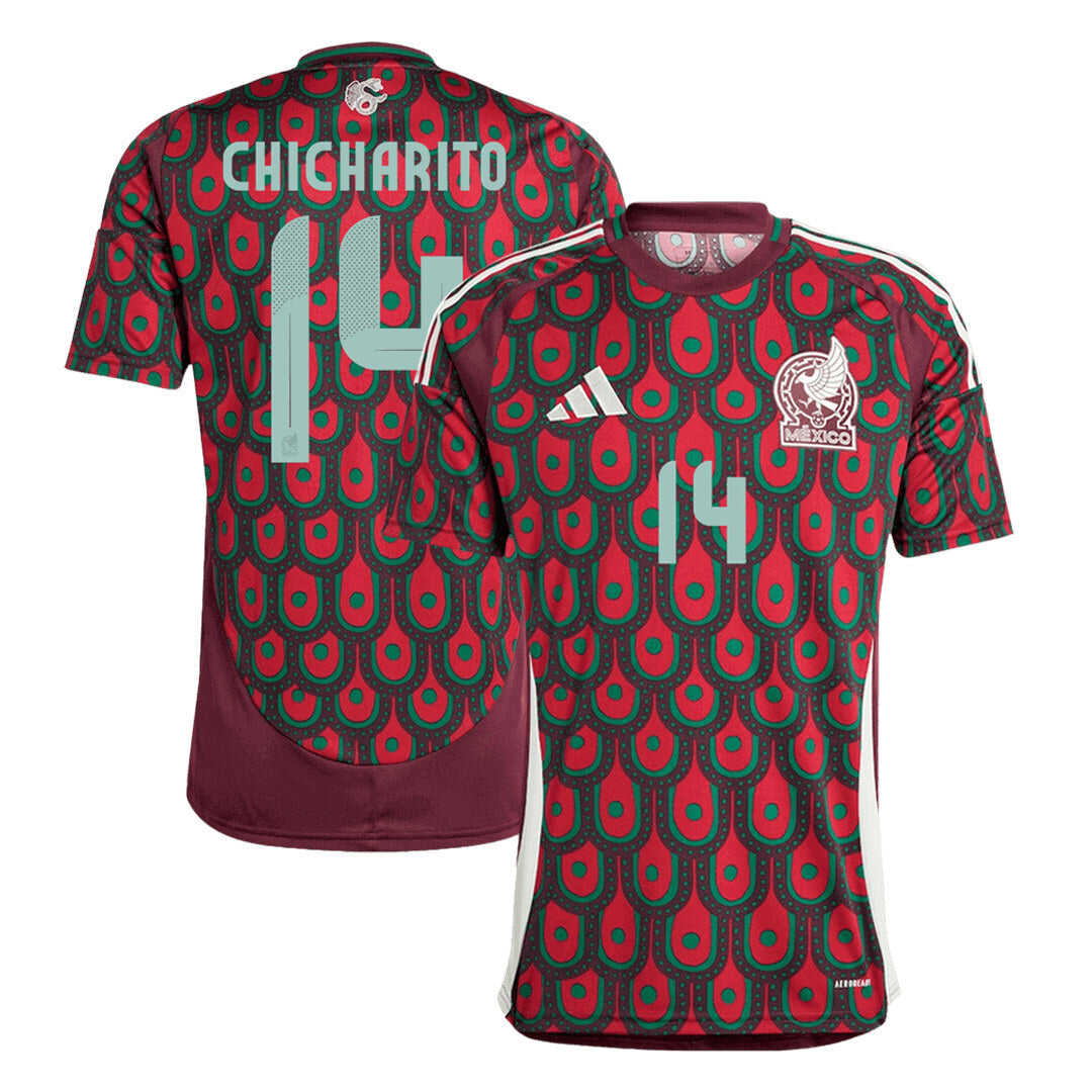 Men's Mexico CHICHARITO #14 Home Soccer Jersey Copa Am¨¦rica 2024Authe
