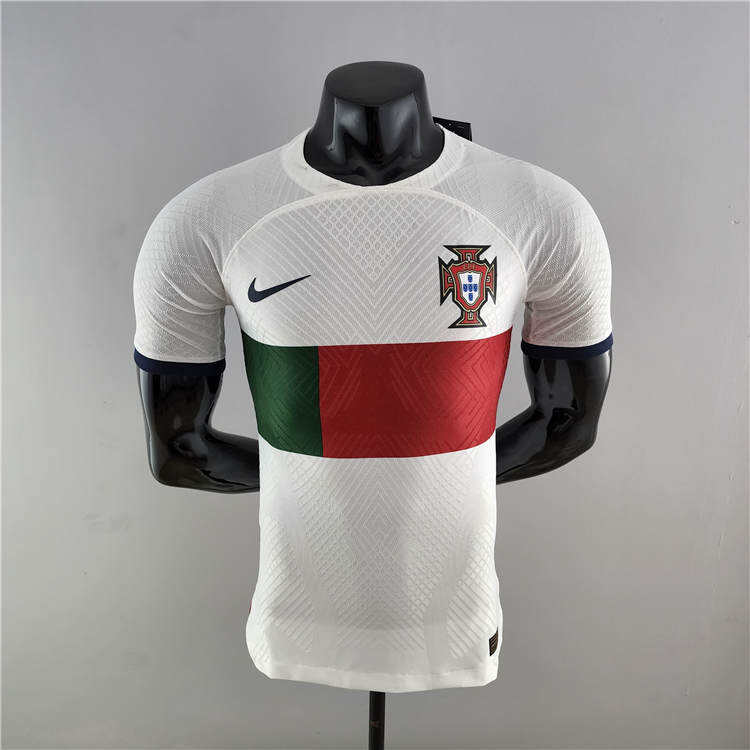 Portugal 2022 World Cup Away White Soccer Jersey Authentic Version -