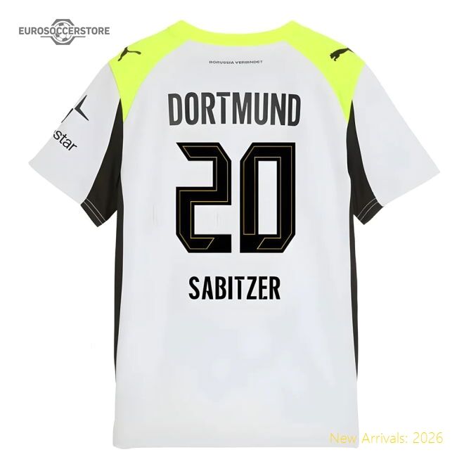 Elite 2025-2026 Borussia Dortmund Away Shirt (kids) (sabitzer 20)