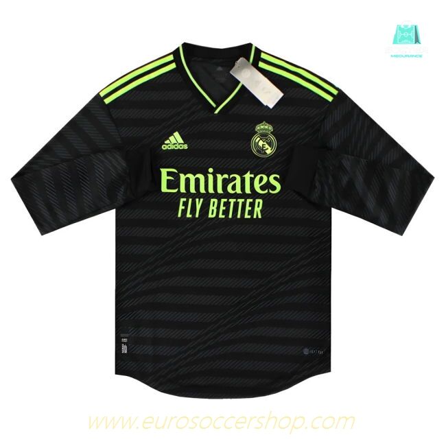 2022-2023 Real Madrid Authentic Long Sleeve Third Shirt (BENZEMA 9)