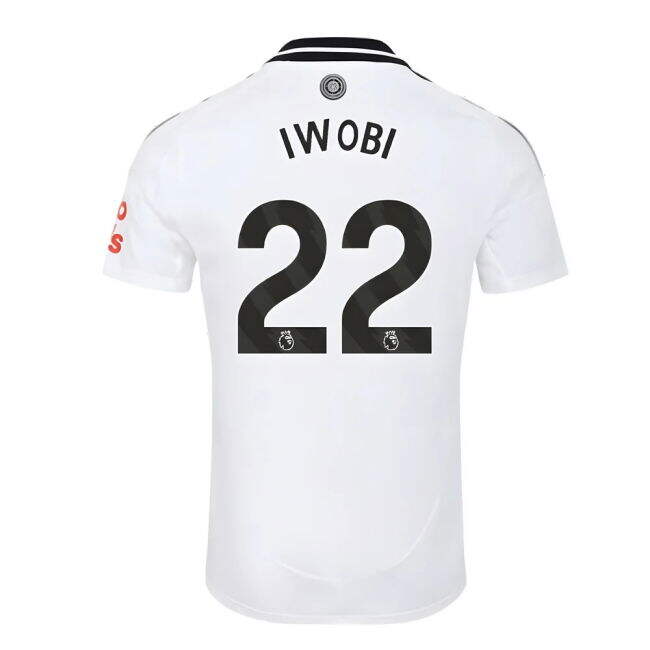 Iwobi 22 Genuine Copy Fulham Home Replica Jersey for Adults
