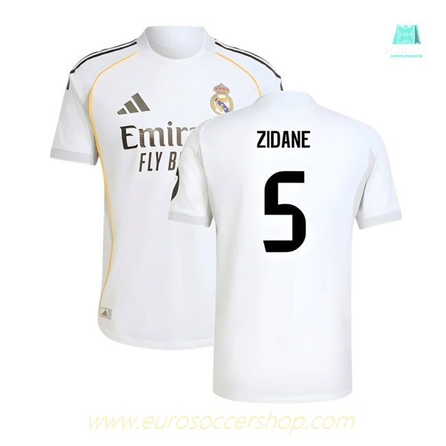 2025-2026 Real Madrid Authentic Home Shirt (Zidane 5)