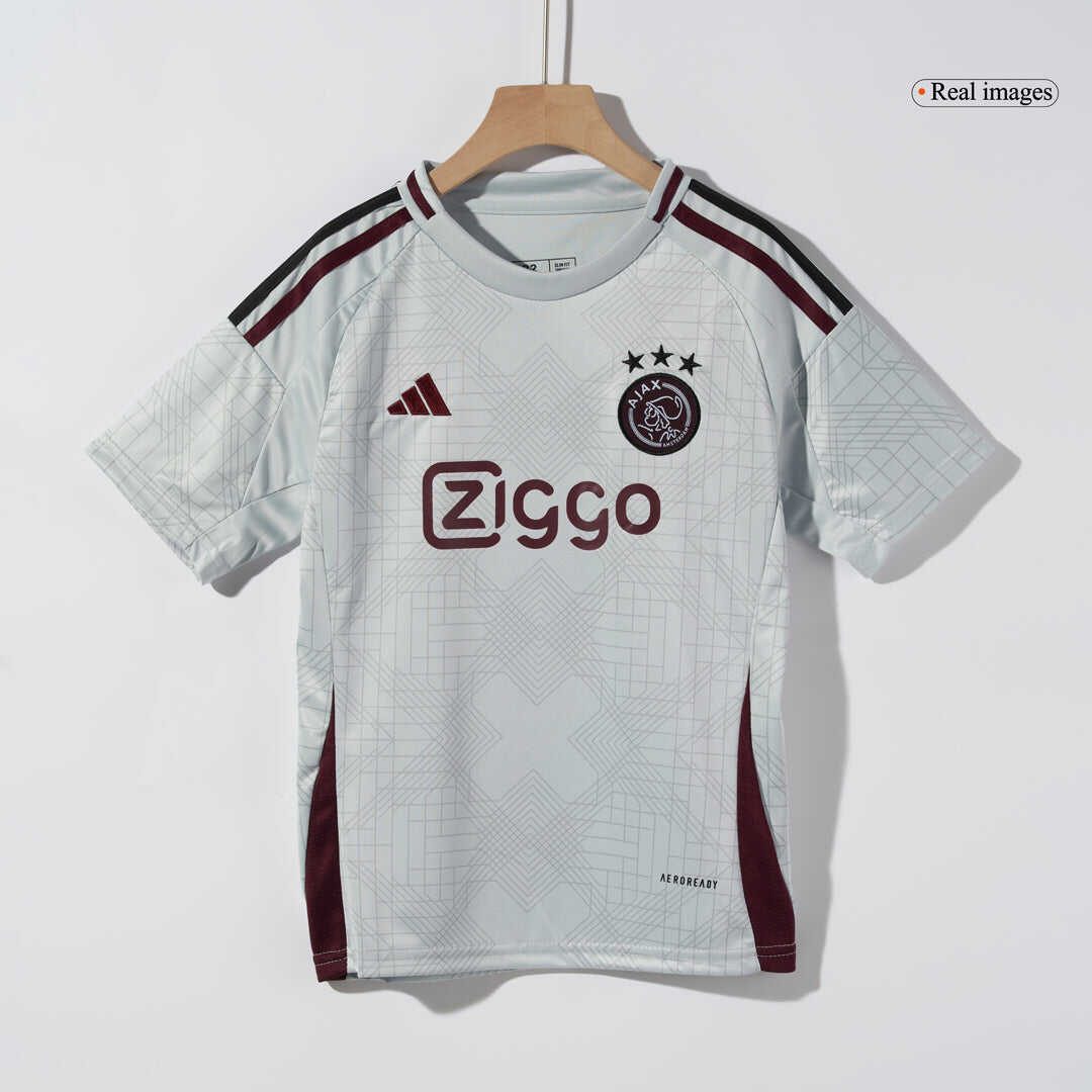 Kid's Ajax Third Away Soccer Jersey Kit(Jersey+Shorts) 2024/25Authenti