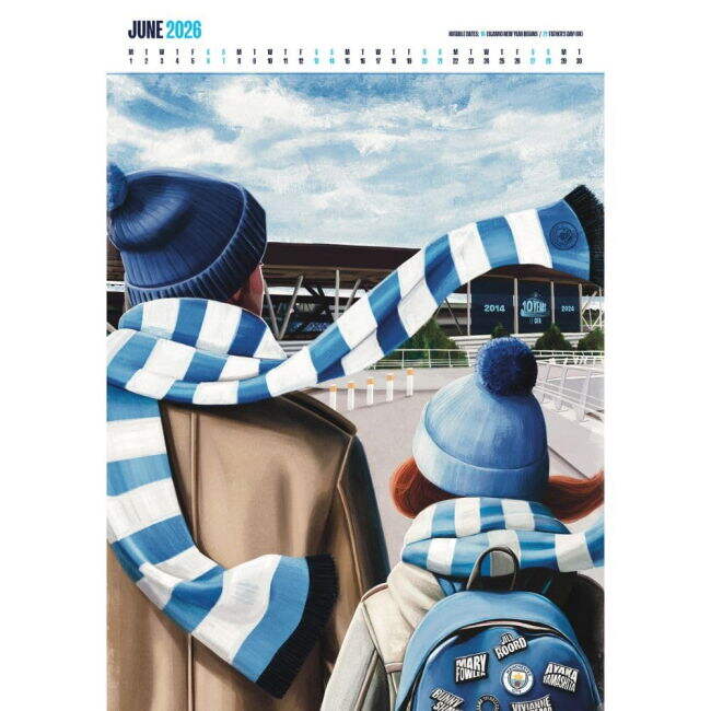 Manchester City FC Deluxe Calendar 2026 - premium