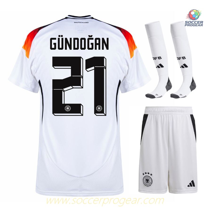 Germany Home Kids Football Shirt Set Soccer Shirt 2024-25 Edition Gundogan