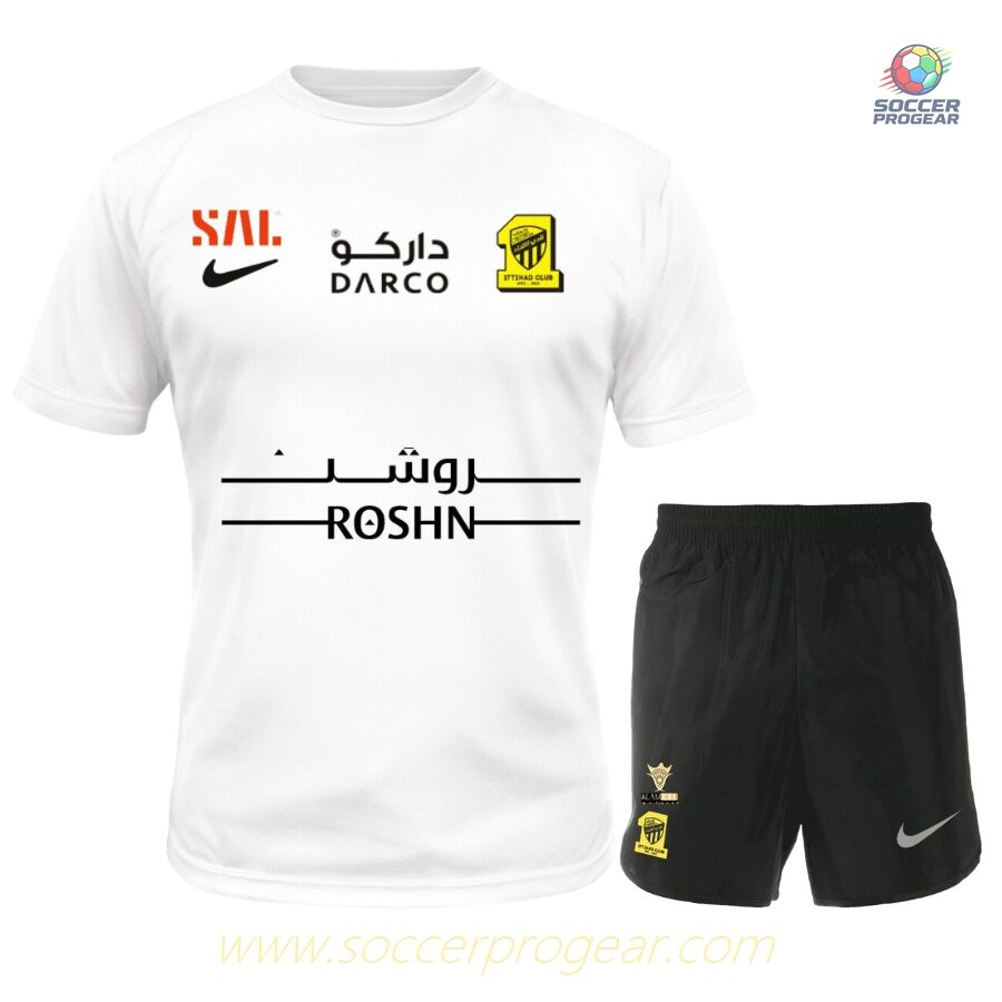 Al-Ittihad 2022 2023 Third Youth's Jersey Set Football Shirt