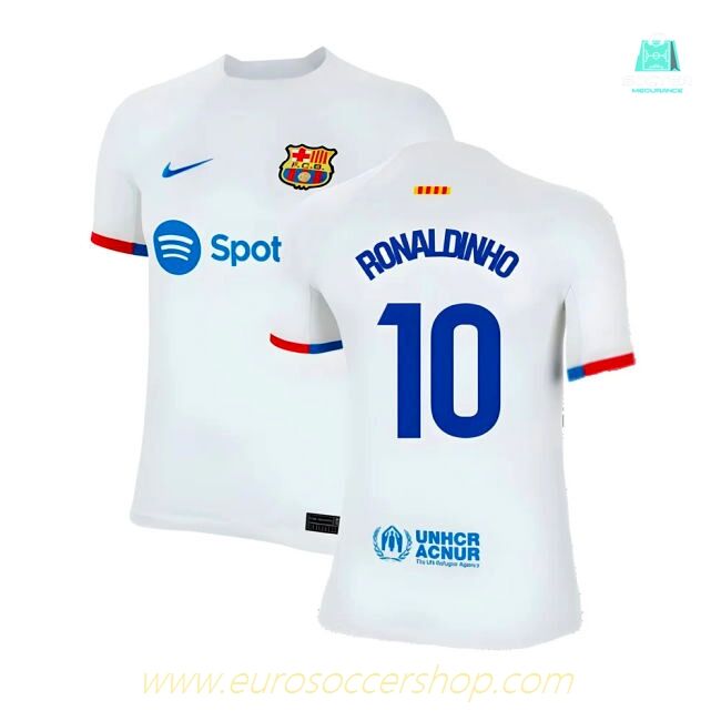 2023-2024 Barcelona Away Shirt (Kids) (Ronaldinho 10)