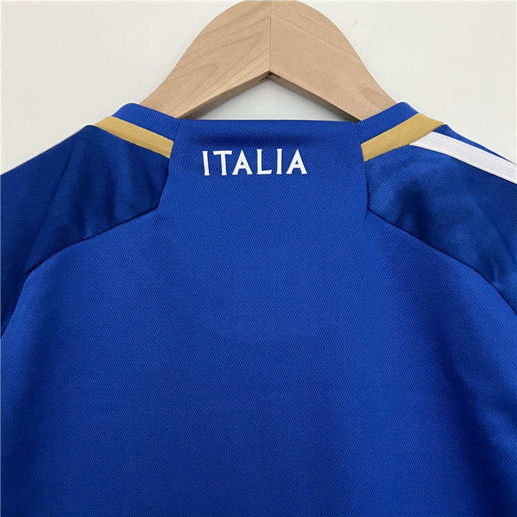 Kids Italy 2023 Home Blue Soccer Kit ShirtShorts - Official Replica