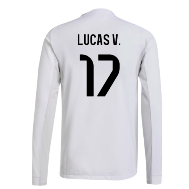 2025-2026 Real Madrid Authentic Long Sleeve Home Shirt (Lucas V. 17)