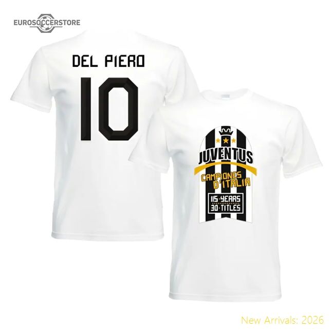 Exceptional 2012 Bianconeri Champions Tee (white) - Del Piero 10