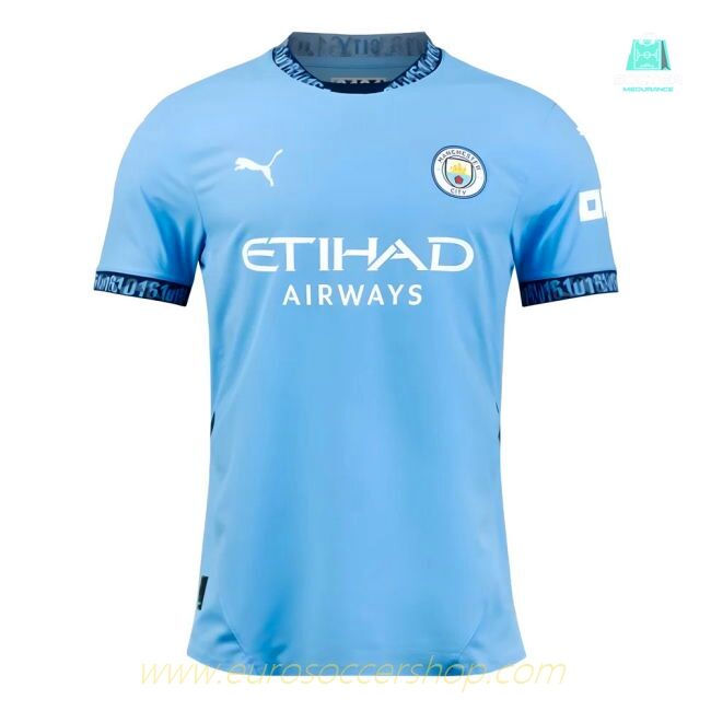 2024-2025 Man City Home Authentic Shirt with packaging (Kelly 9)