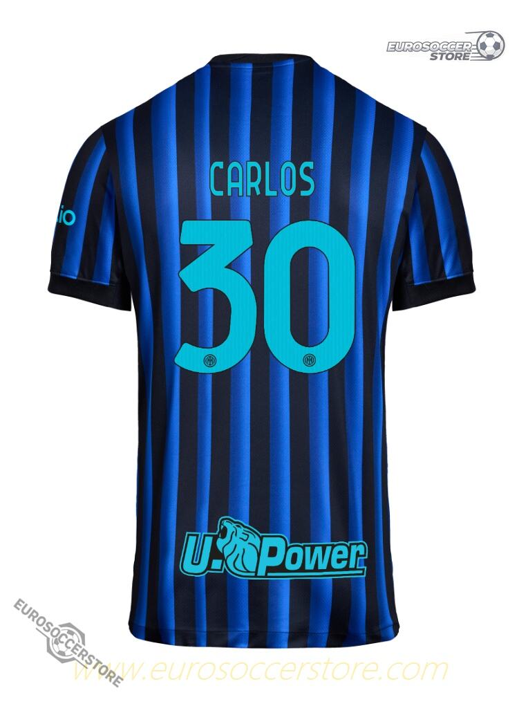 Inter Milan's 25-26 Home Jersey with CARLOS 30 Printing