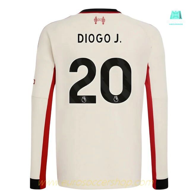 2025-2026 Liverpool Away Long Sleeve Shirt (Kids) (Diogo J. 20)