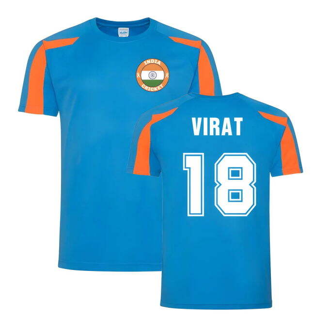 Virat Kohli India Cricket Sports Training Jersey (Blue)