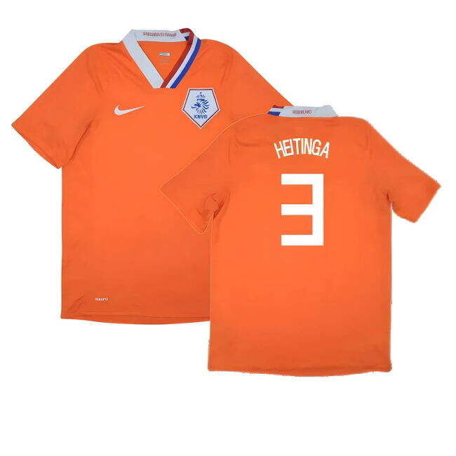 Holland 2008-10 Home Shirt ((Excellent) XL) (Heitinga 3)