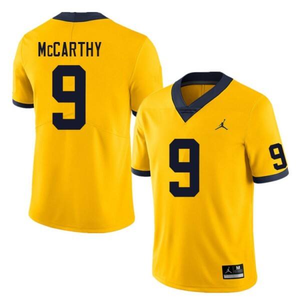 Mw Yellow #9 Jordan Men Yellow Authentic Game Jersey Replica Jersey