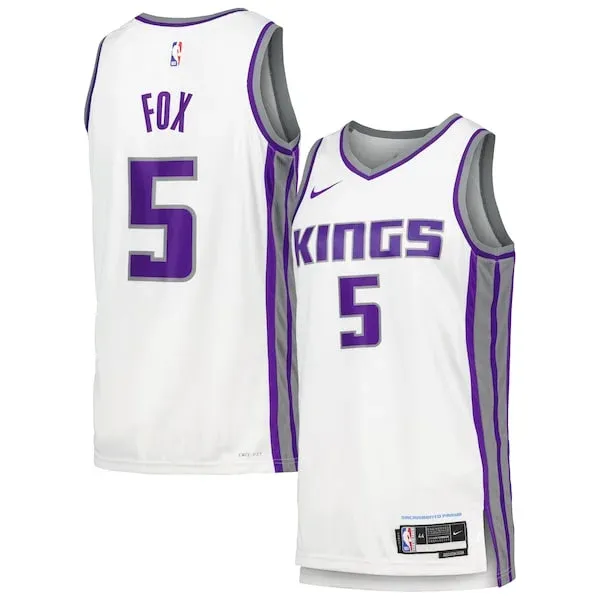 De'Aaron Fox SAC Swingman Jersey - retro official - White sports