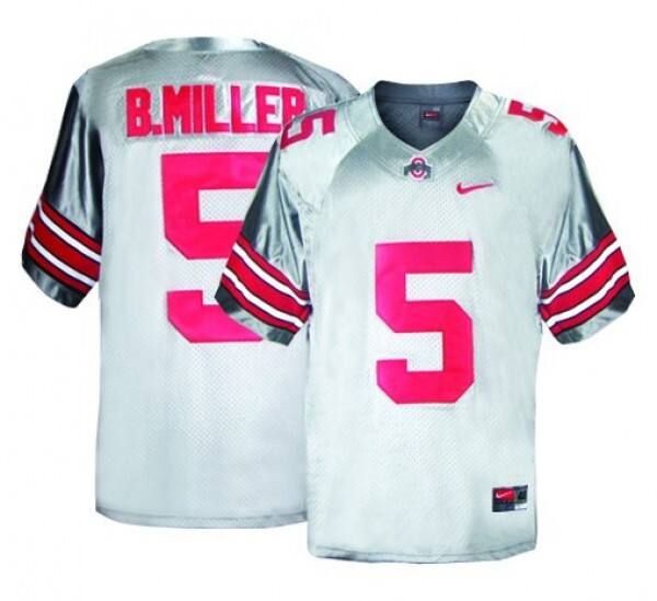 Gray Ohio State Buckeyes #5 Nike Men Gray Official Replica Jersey